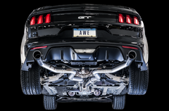 AWE Tuning S550 Mustang GT Cat-back Exhaust - Track Edition (Chrome Silver Tips)