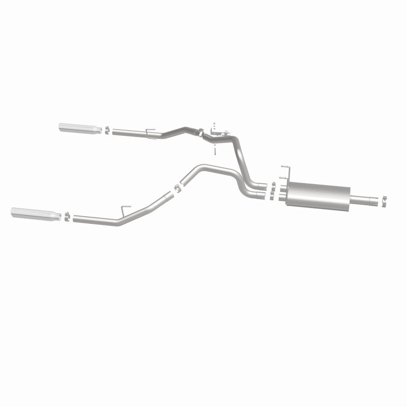 Magnaflow 09-13 Dodge Ram 1500 V6 3.6L Dual Spilt Rear Exit Polished Stainless C/B Perf Exhaust