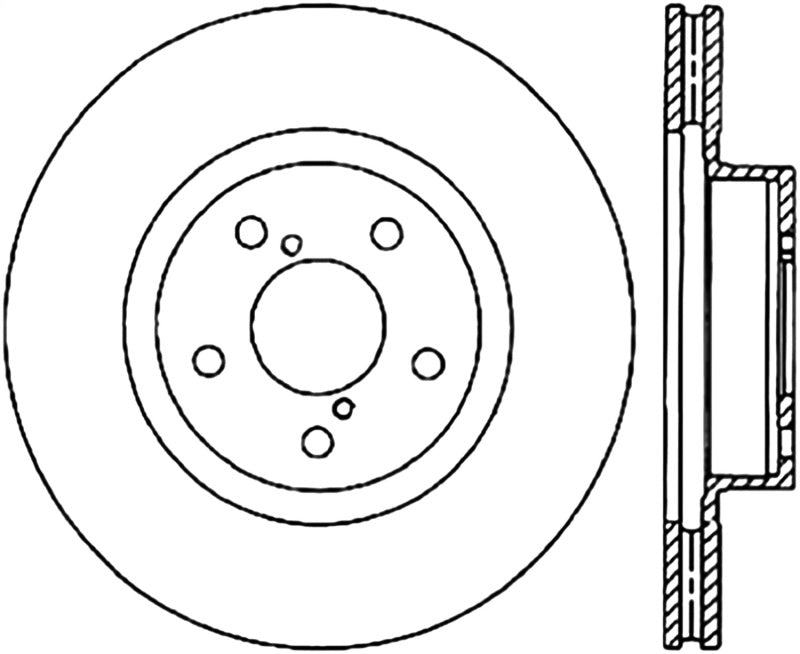 StopTech Power Slot 09-10 Subaru Impreza CRYO Front Right Slotted Rotor