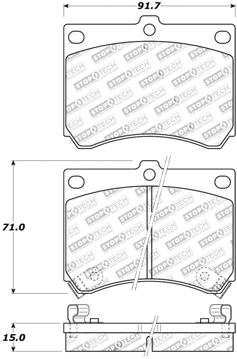 StopTech Street Touring 91-03 Ford Escort ZX2 / 92-95 Mazda MX-3 Front Brake Pads