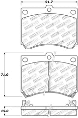 StopTech Street Touring 91-03 Ford Escort ZX2 / 92-95 Mazda MX-3 Front Brake Pads