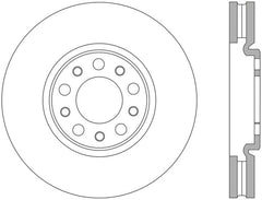 StopTech 13+ Dodge Dart Performance Slotted & Drilled Front Right Rotor