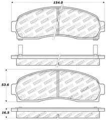 StopTech Sport Brake Pads w/Shims and Hardware - Rear