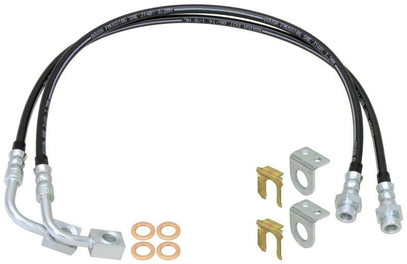 RockJock JK Braided Brake Hose Kit 23.5in Long