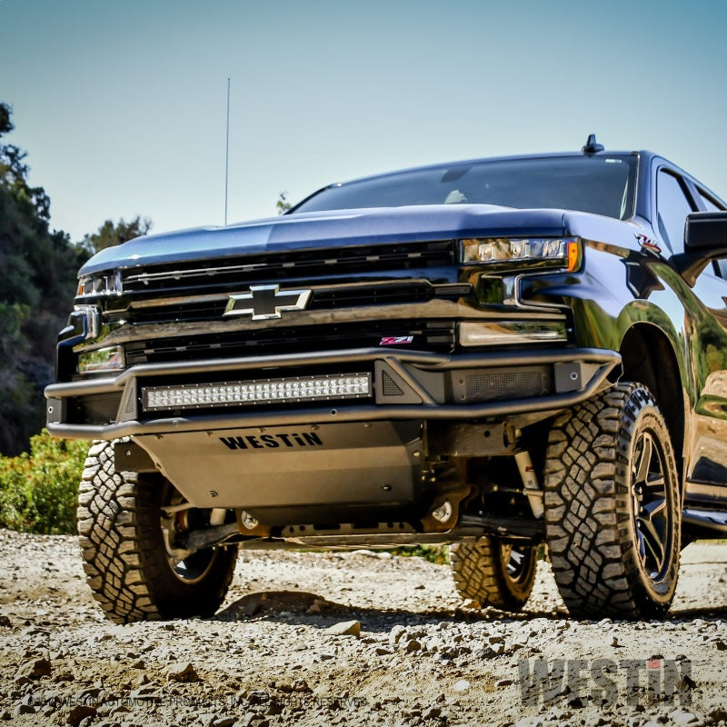 Westin 19-20 Chevy Silverado 1500 Outlaw Front Bumper - Textured Black