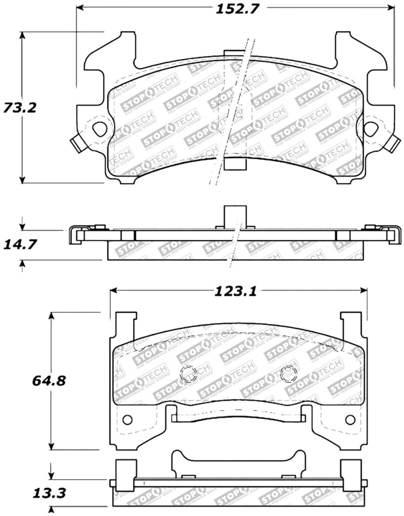 StopTech Sport Brake Pads w/Shims and Hardware - Front