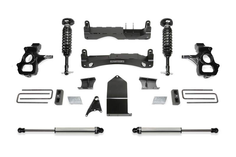 Fabtech 14-18 GM C/K1500 P/U w/oE Forg Stl UCA 4in Perf Sys w/Dl 2.5 & 2.25