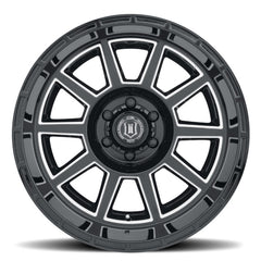 ICON Recoil 20x10 6x135 -24mm Offset 4.5in BS Gloss Black Milled Spokes Wheel