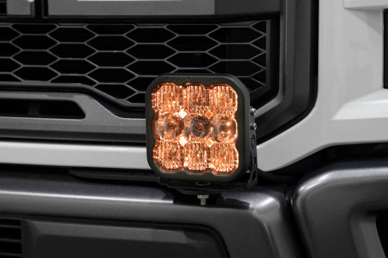 Diode Dynamics 17-20 Ford Raptor SS5 Bumper LED Pod Light Kit - Sport Yellow Driving