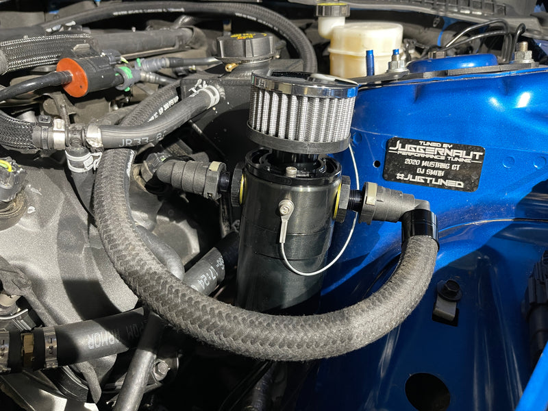 UPR 11-21 Mustang GT 5.0 or V6 Billet Dual Inlet Breather Tank Plug N Play ™