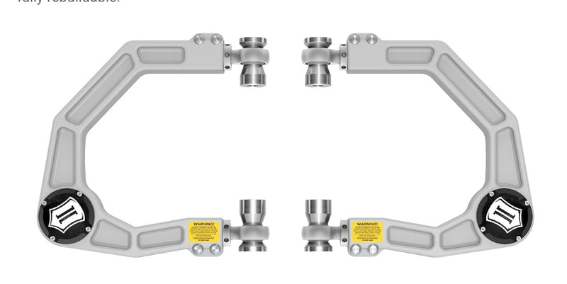 Icon Vehicle Dynamice 21+ Bronco Upper Billet Control Arms Delta Joint Pro