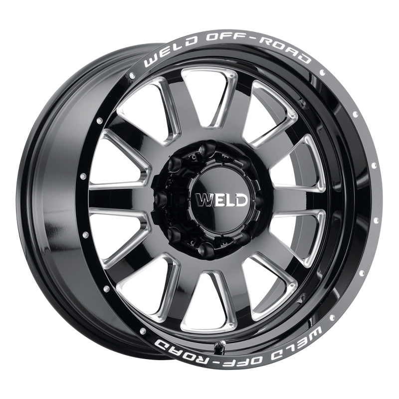 Weld Off-Road W102 20X10 Stealth 8X180 ET-18 BS4.75 Gloss Black MIL 124.3