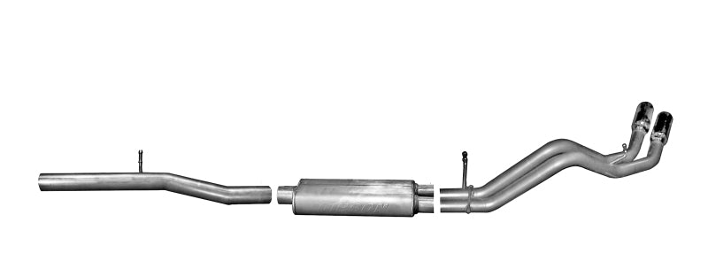 Gibson 14-18 Chevrolet Silverado 1500 LTZ 6.2L 3.5in/2.25in Cat-Back Dual Sport Exhaust - Stainless