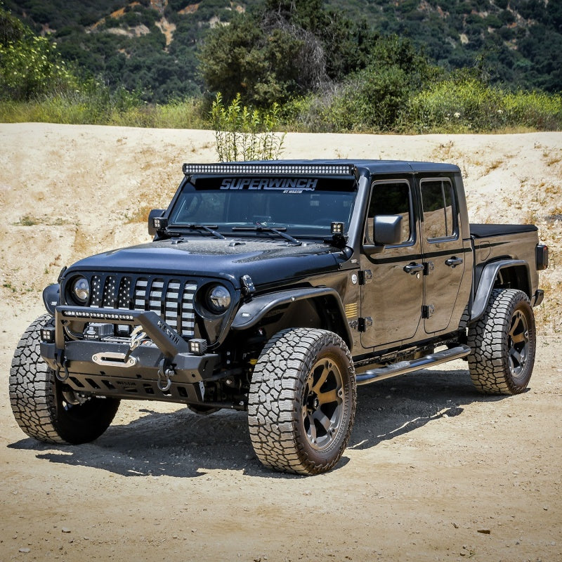 Westin 2020 Jeep Gladiator Platinum 4 Oval Nerf Step Bars - Black ...