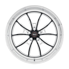 Weld S80 18x9 / 5x115 BP / 6.1in BS Black Wheel (High Pad) - Non-Beadlock