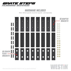 Westin Grate Steps Running Boards 86 in - Textured Black