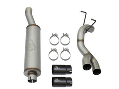 aFe Rebel Series 3-1/2in 409 SS Cat-Back Exhaust System w/Black Tip RAM 2500/3500 14-17 V8 6.4L