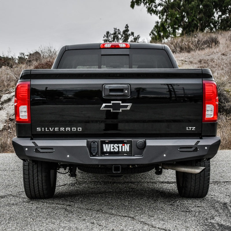 Westin 14-18 Chevy Silverado 1500 Pro-Series Rear Bumper - Textured Black