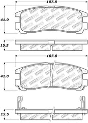 StopTech Street Select Brake Pads - Rear