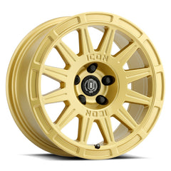 ICON Ricochet 17x8 5x4.5 38mm Offset 6in BS - Gloss Gold Wheel