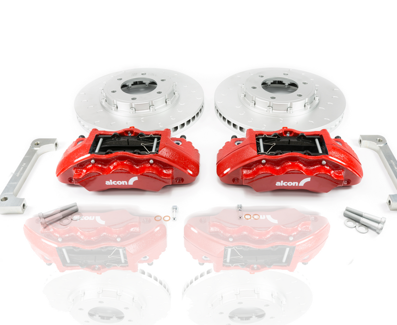 Alcon Ford 2021+ Bronco 350x34mm Rotors 6-Piston Red Calipers Front Brake Upgrade Kit