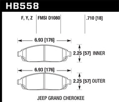 Hawk 06-10 Jeep Commander / 05-10 Grand Cherokee Front LTS Street Brake Pads