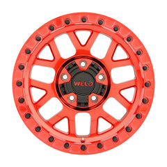 Weld Off-Road W905 17X9 Cinch Beadlock 6X135 6X139.7 ET-12 BS4.50 Candy Red / Red Ring 106.1