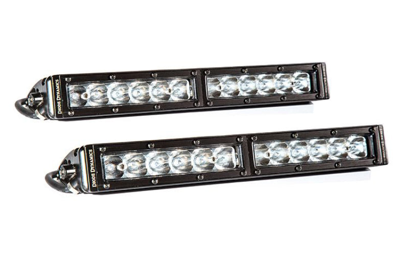 Diode Dynamics 12 In LED Light Bar Single Row Straight Clear Wide (Pair) Stage Series