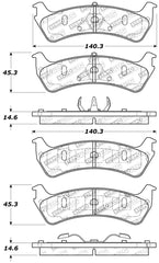 StopTech Sport Brake Pads w/Shims and Hardware - Rear