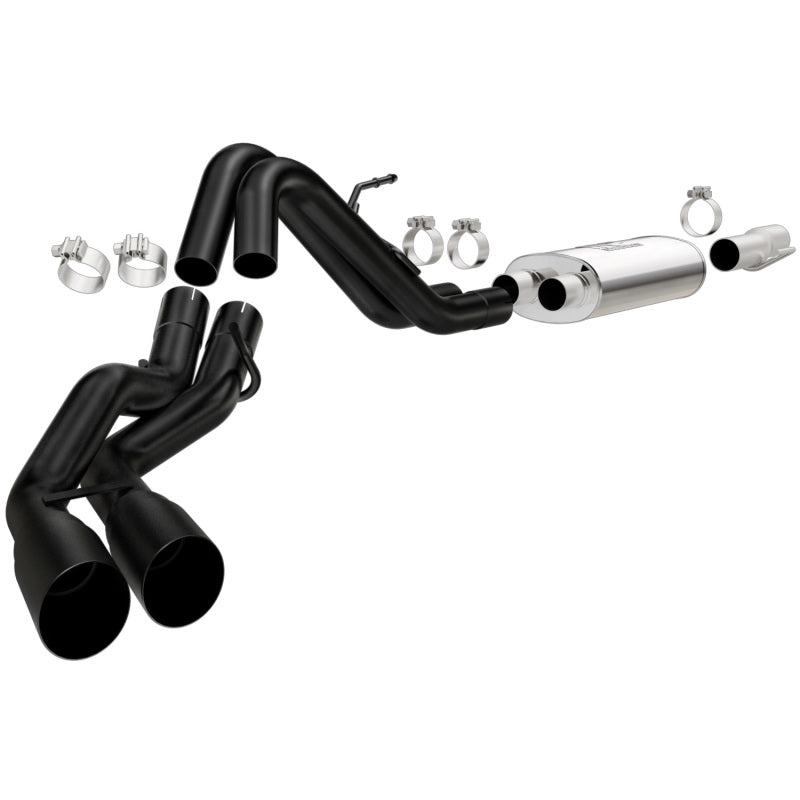 MagnaFlow SYS Cat-Back 10-14 Ford Raptor 6.2L V8 2.5/3in Black Dual Same Side Exit Rear 3.5 Tips