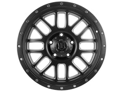 ICON Alpha 20x9 6x135 16mm Offset 5.625in BS 87.1mm Bore Satin Black/Milled Windows Wheel