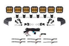 Diode Dynamics Bronco SS5 Pro CrossLink Windshield - Yellow Combo Lightbar Kit