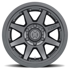 ICON Rebound Pro 17x8.5 6x5.5 0mm Offset 4.75in BS 106.1mm Bore Satin Black Wheel