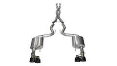 Corsa 15-16 Ford Mustang GT 5.0 3in Cat Back Exhaust Black Quad Tips (Xtreme)