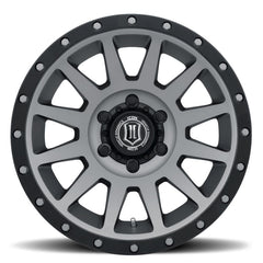 ICON Compression 18x9 6x5.5 25mm Offset 6in BS 95.1mm Bore Titanium Wheel