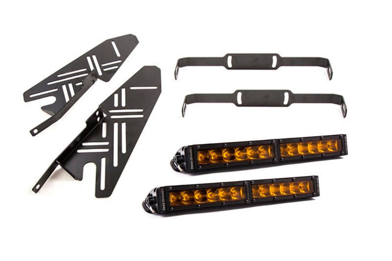 Diode Dynamics 17-19 Ford Raptor SS Fog Kit 12.0 In - Amber Driving