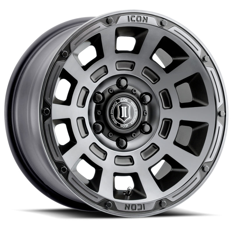 ICON Thrust 17x8.5 5x4.5 0mm Offset 4.75in BS Smoked Satin Black Tint Wheel