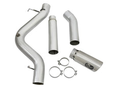 aFe Atlas Exhaust 5in DPF-Back Aluminized Steel w/ Polished Tips 16-17 GM Diesel Truck V8-6.6L (td)