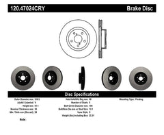 Stoptech 05-08 LGT Front CRYO-STOP Rotor