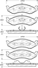 StopTech 92-01 Jeep Cherokee Street Performance Front Brake Pads