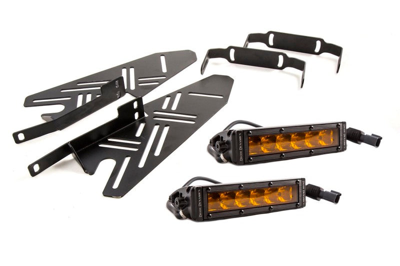 Diode Dynamics 17-19 Ford Raptor SS Fog Kit SS 6.0 In - Amber Driving