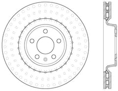 StopTech 12-13 Audi A6 Quattro/11-12 A7 Quattro / 10-13 S4 Front Right Cryo Slotted Rotor